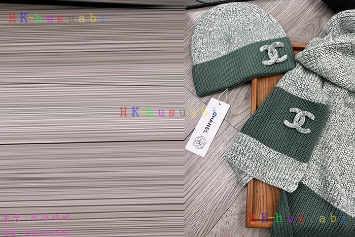 NEW 샤넬 모자 머플러 셋트 신상 C 6141105
