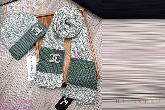 NEW 샤넬 모자 머플러 셋트 신상 C 6141105