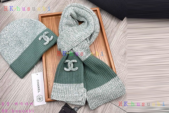 NEW 샤넬 모자 머플러 셋트 신상 C 6141105