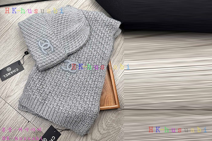 NEW 샤넬 모자 머플러 셋트 신상 C 614062