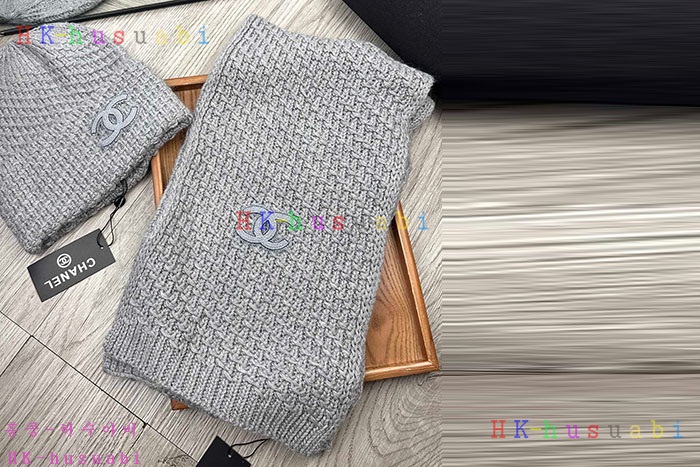 NEW 샤넬 모자 머플러 셋트 신상 C 614062