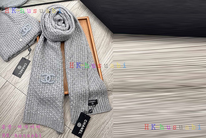 NEW 샤넬 모자 머플러 셋트 신상 C 614062