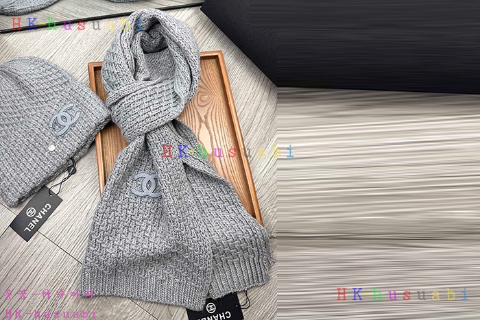 NEW 샤넬 모자 머플러 셋트 신상 C 614062