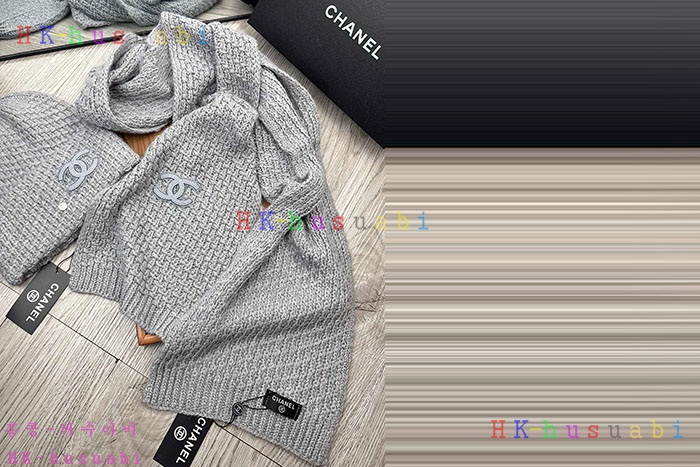 NEW 샤넬 모자 머플러 셋트 신상 C 614062