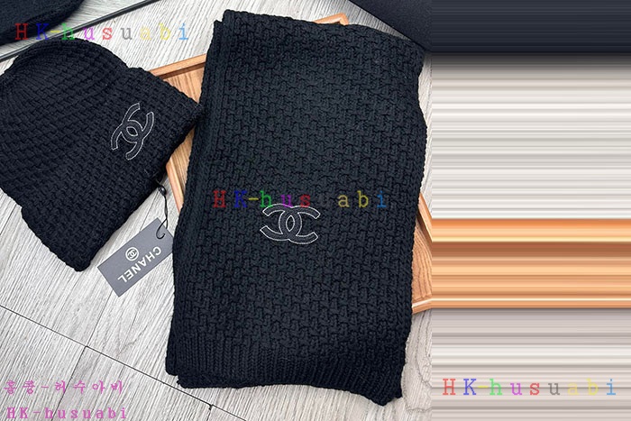 NEW 샤넬 모자 머플러 셋트 신상 C 614064