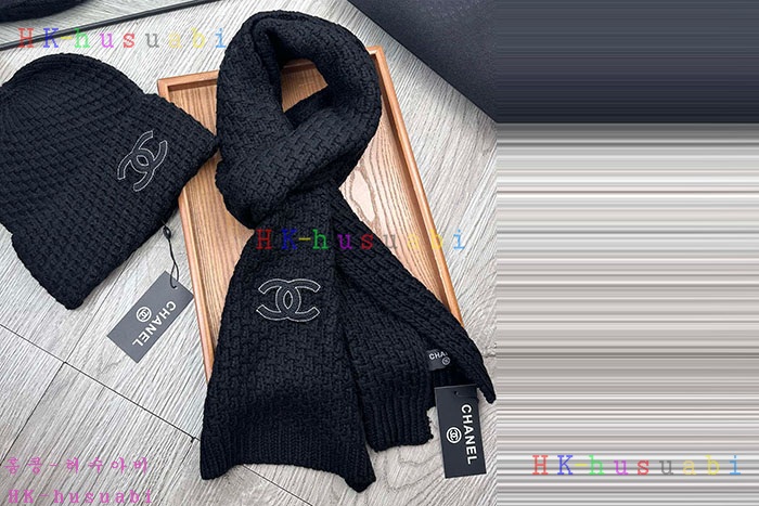 NEW 샤넬 모자 머플러 셋트 신상 C 614064