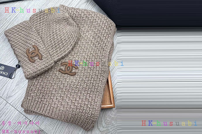 NEW 샤넬 모자 머플러 셋트 신상 C 614065