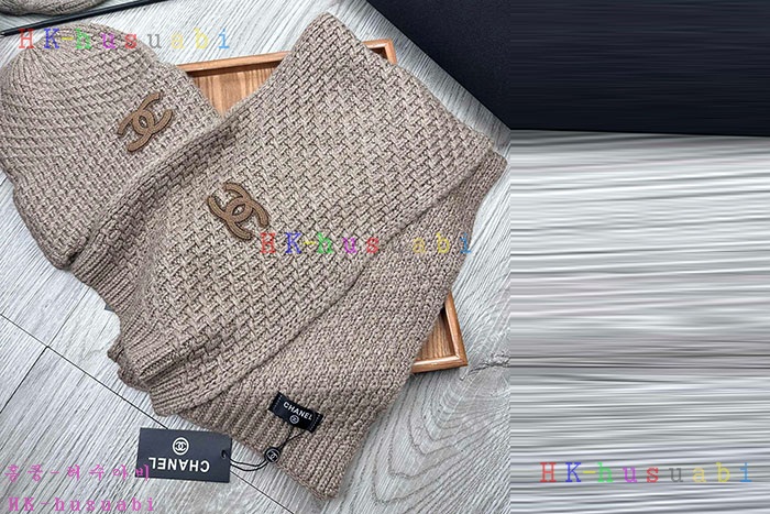 NEW 샤넬 모자 머플러 셋트 신상 C 614065