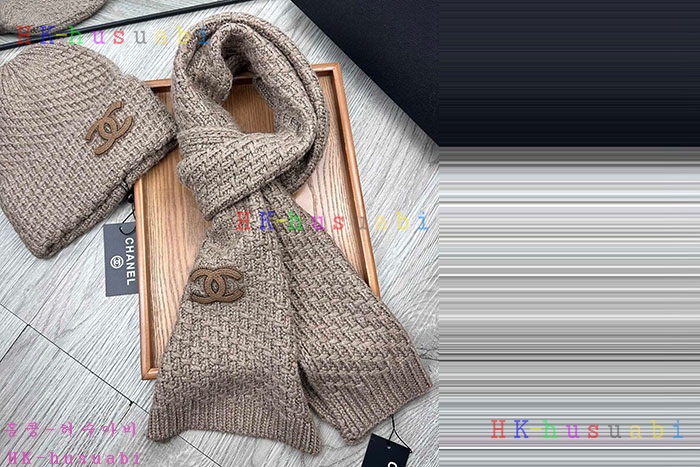 NEW 샤넬 모자 머플러 셋트 신상 C 614065