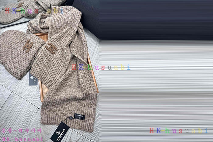NEW 샤넬 모자 머플러 셋트 신상 C 614065
