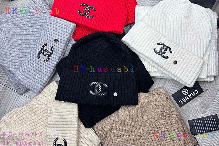 NEW 샤넬 모자 머플러 셋트 신상 C 614071