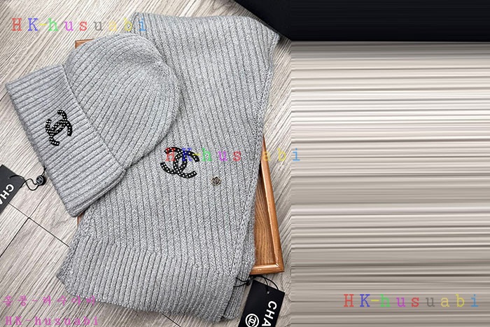 NEW 샤넬 모자 머플러 셋트 신상 C 614071