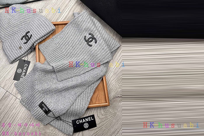 NEW 샤넬 모자 머플러 셋트 신상 C 614071