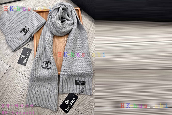 NEW 샤넬 모자 머플러 셋트 신상 C 614071