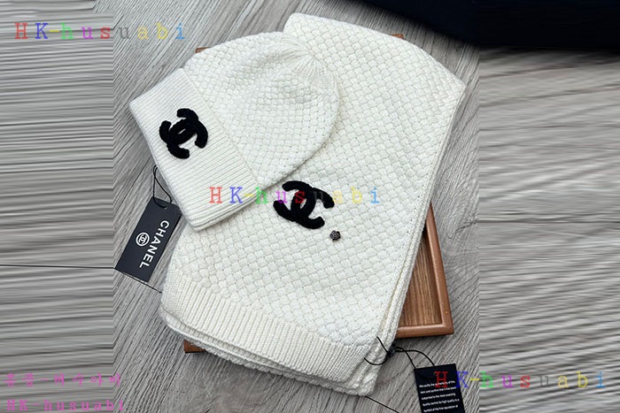 NEW 샤넬 모자 머플러 셋트 신상 C 614074