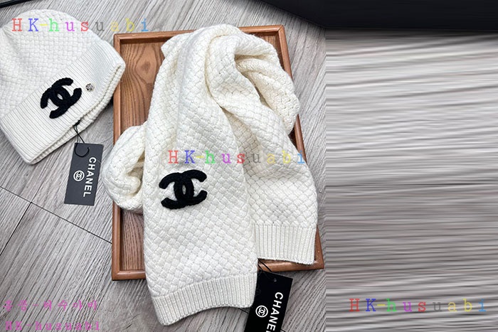NEW 샤넬 모자 머플러 셋트 신상 C 614074