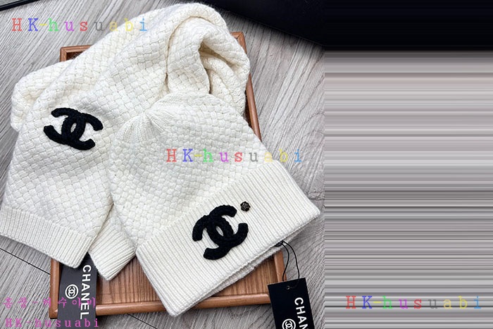 NEW 샤넬 모자 머플러 셋트 신상 C 614074