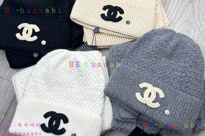 NEW 샤넬 모자 머플러 셋트 신상 C 614075