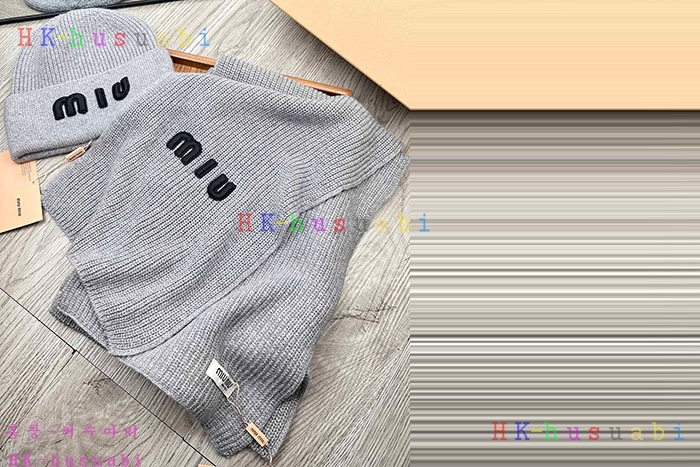 NEW 미우미우 모자 머플러 신상 MU 4788024