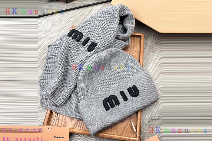 NEW 미우미우 모자 머플러 신상 MU 4788024