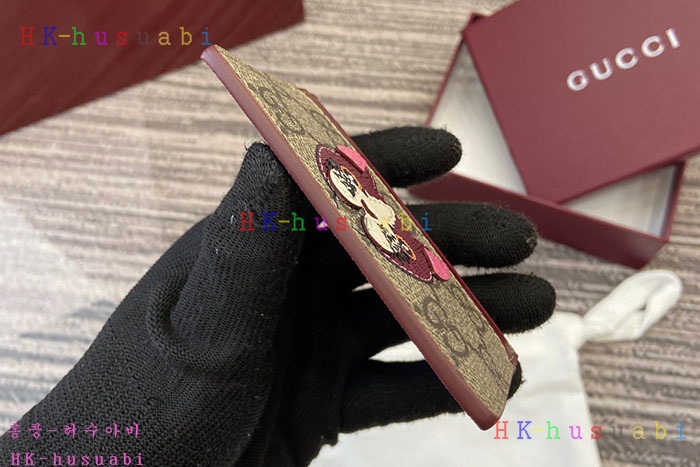 ★미러급★구찌 GG 모노그램  가죽 패치 투톤 카드지갑 818769-3