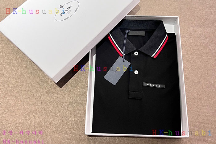 NEW 프라다 카라 반팔티 신상 P 2857014